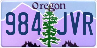 OR license plate 984JVR