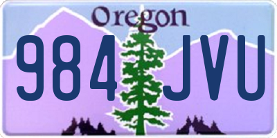 OR license plate 984JVU