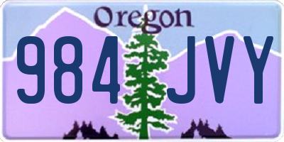 OR license plate 984JVY