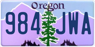 OR license plate 984JWA