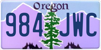 OR license plate 984JWC