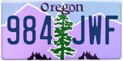 OR license plate 984JWF