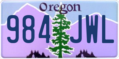 OR license plate 984JWL