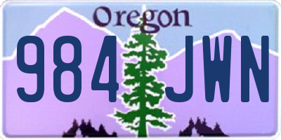 OR license plate 984JWN