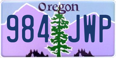 OR license plate 984JWP