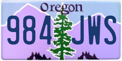 OR license plate 984JWS