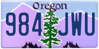 OR license plate 984JWU