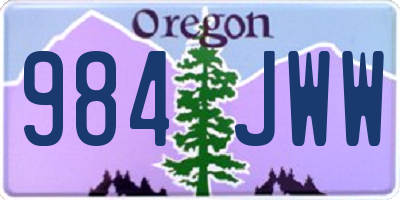 OR license plate 984JWW