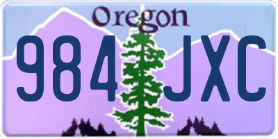 OR license plate 984JXC