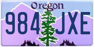 OR license plate 984JXE