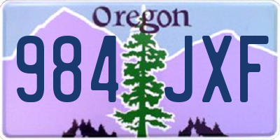OR license plate 984JXF