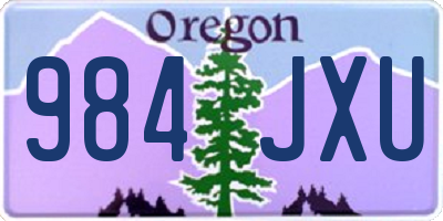 OR license plate 984JXU