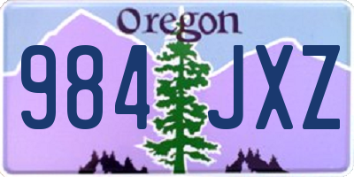 OR license plate 984JXZ