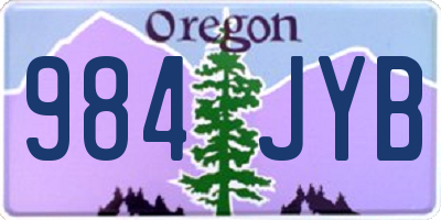 OR license plate 984JYB