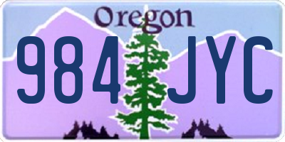 OR license plate 984JYC