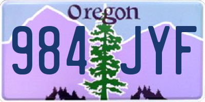 OR license plate 984JYF