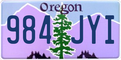 OR license plate 984JYI