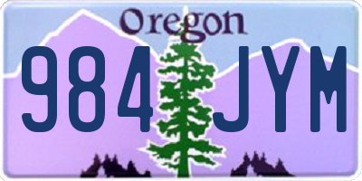 OR license plate 984JYM