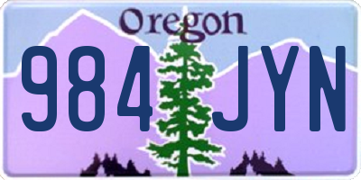 OR license plate 984JYN