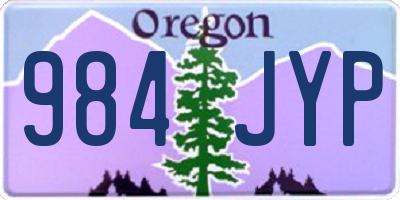 OR license plate 984JYP