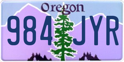 OR license plate 984JYR