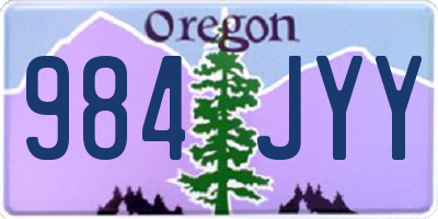 OR license plate 984JYY