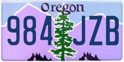 OR license plate 984JZB