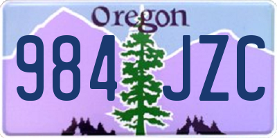 OR license plate 984JZC