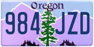 OR license plate 984JZD