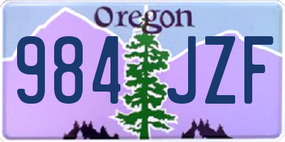 OR license plate 984JZF