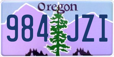 OR license plate 984JZI