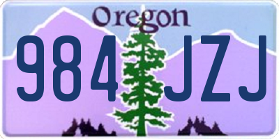 OR license plate 984JZJ