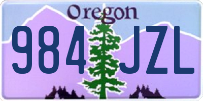 OR license plate 984JZL