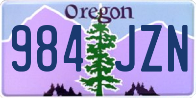 OR license plate 984JZN