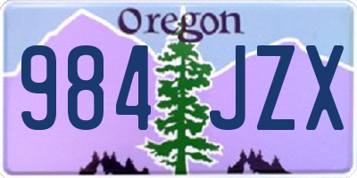 OR license plate 984JZX