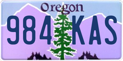 OR license plate 984KAS