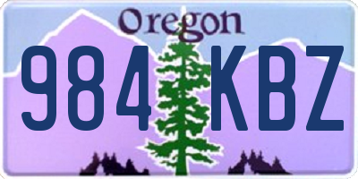 OR license plate 984KBZ