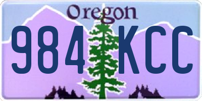 OR license plate 984KCC