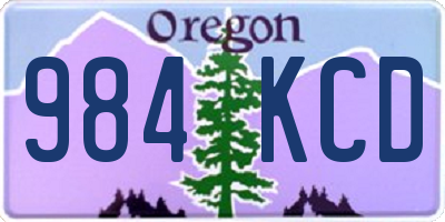 OR license plate 984KCD