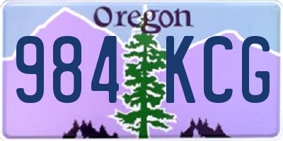 OR license plate 984KCG