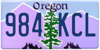 OR license plate 984KCL