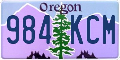 OR license plate 984KCM