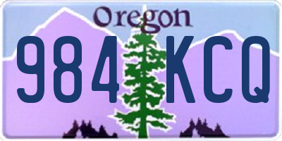 OR license plate 984KCQ