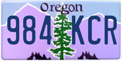 OR license plate 984KCR