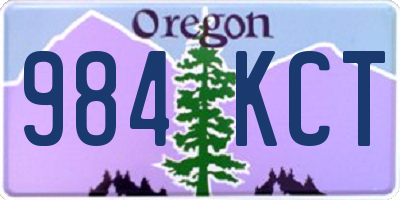 OR license plate 984KCT