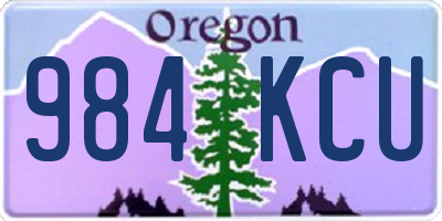 OR license plate 984KCU