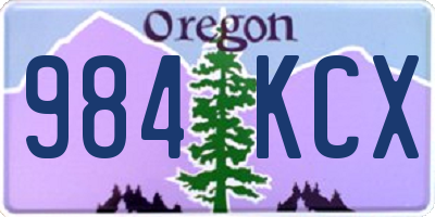 OR license plate 984KCX