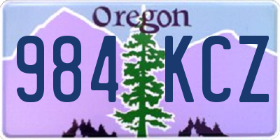 OR license plate 984KCZ