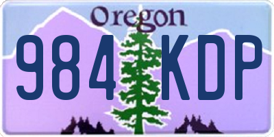 OR license plate 984KDP