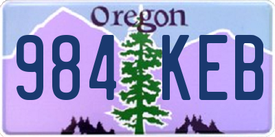 OR license plate 984KEB